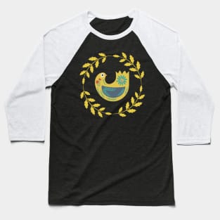 Retro Bird Ornament Baseball T-Shirt